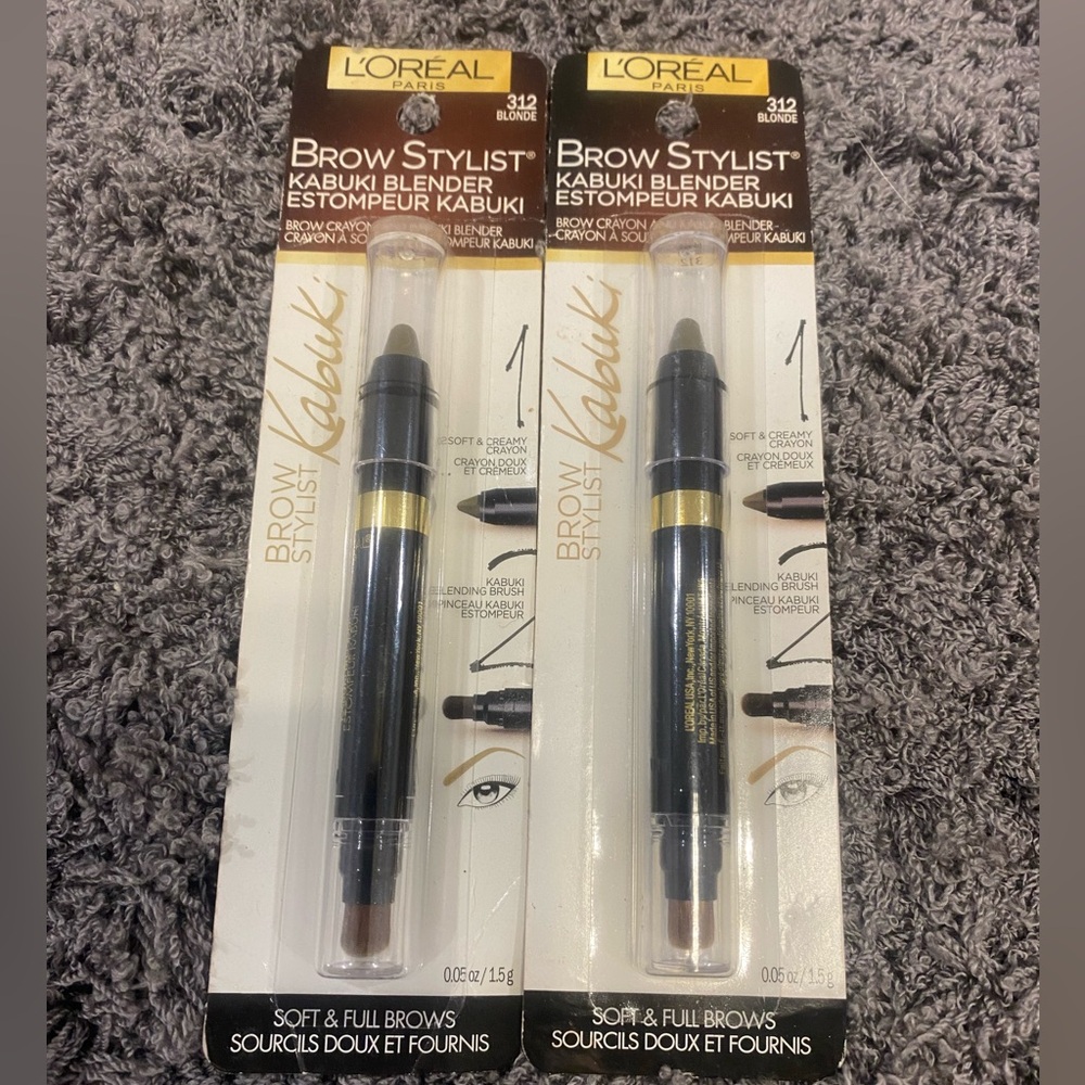 L’Oréal Brow Stylist Kabuki Blender-312 Blonde-Set of 2